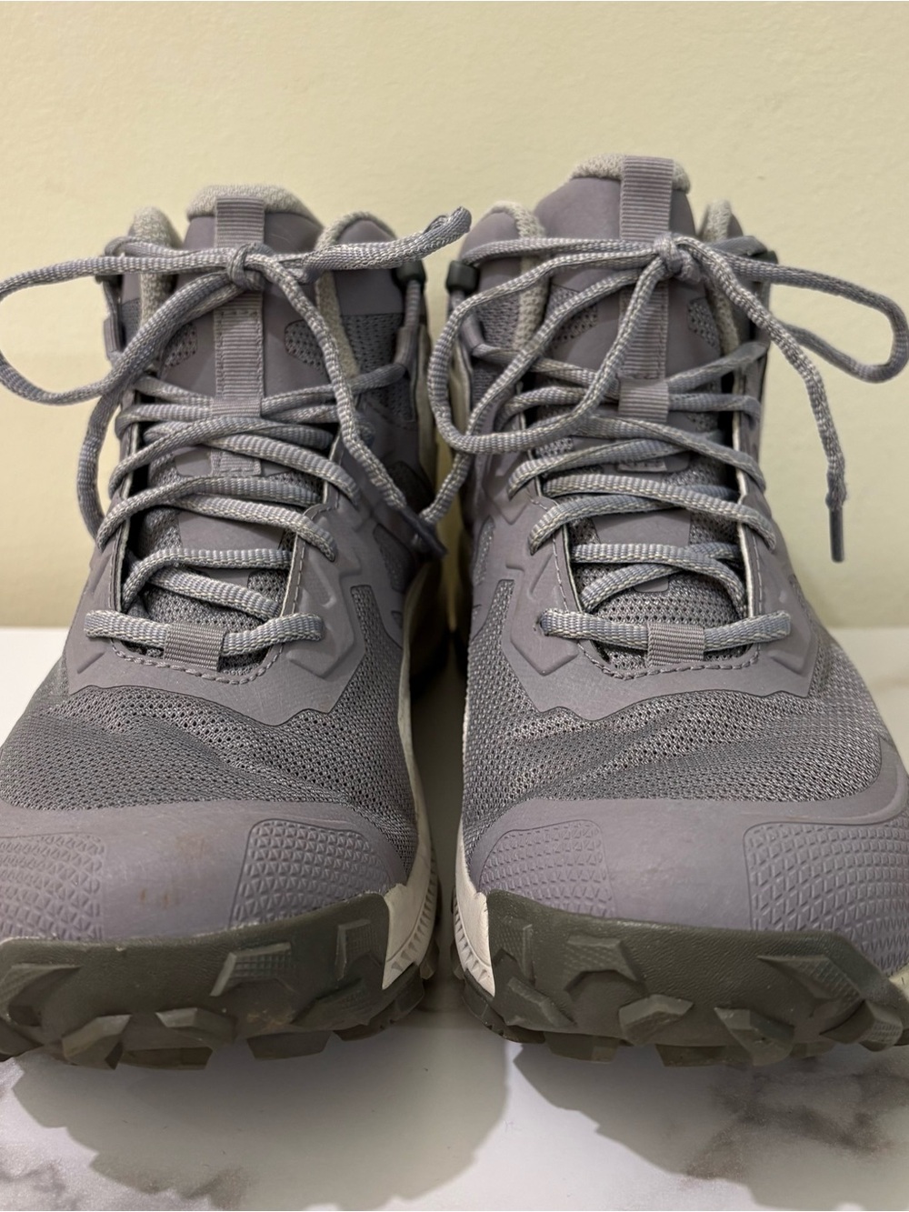 Women's Grey Hiking Boots - Lightweight Trail Shoes